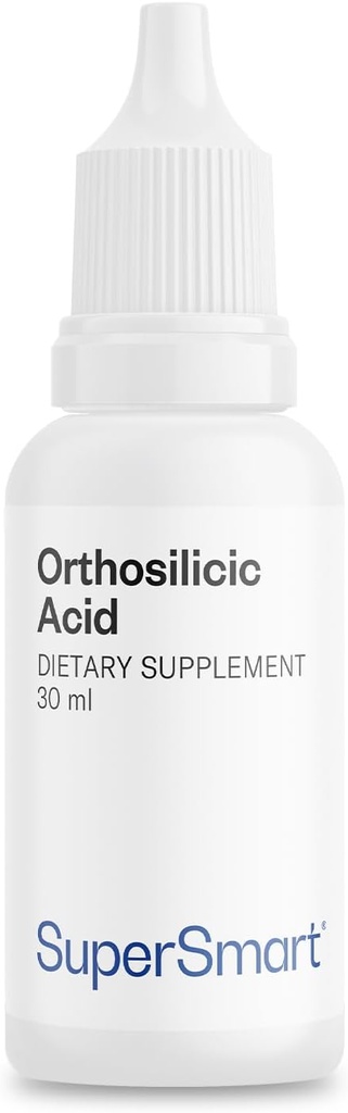 Supersmart - Ácido orthosilico (Fórmula avanzada) - Suplemento de silicona - con MSM, Choline, Carnitina, Boron, Minerales latitud No GMO &amp; Gluten Gratis - 30 ml