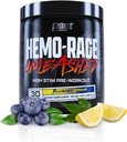 Nutrex Research Hemo-Rage Extreme High Stim Pre Workout Powder ¦ Insane Lasting Energy, Focus, Endurance &amp; Pump Booster Preworkout Suplemento ← Blueberry Lemonade 30 Servings