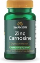 Swanson Ultra Zinc Carnosine (PepZinGI) - 60 cápsulas - Suplemento natural para la salud gástrica, soporte digestivo y equilibrio microbiano de estómago