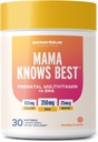 Oceanblue Essentials Mama Knows Best – 30ct – Prenatal Multivitamin with Omega-3 DHA – Apoya un embarazo saludable – Easy to Swallow Softgels – Tasty Orange Flavor – 1 Month Supply