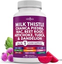New AGE Milk Thistle NAC Chanca Piedra Beet Root Artichoke Dandelion Root Astragalus - Plus TUDCA & Ginger - 60 Cuenta