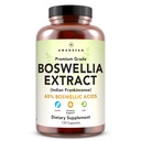 AMANDEAN Boswellia Serrata Extract. 500mg 120 Veggie Capsules. 65% Boswellic Acids with AKBA. Suplemento de inflamación de incienso indio. Asistencia sanitaria conjunta. (Paquete Mayo Vary)
