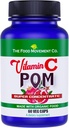 El Movimiento Alimentario Vitamina C Pom - Concentrado de superalimentos granados Combinado con Vitamina C 100% basada en plantas de Cereza Acerola orgánica y Camu Camu- Vegan - Gluten Gratis - 60 cápsulas