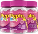 Pepto Kids Gummies, Helps Relieve Occasional Upset Stomach, Acid Indigestion, Sour Stomach y Heartburn, 72 Total (3 Packs de 24)