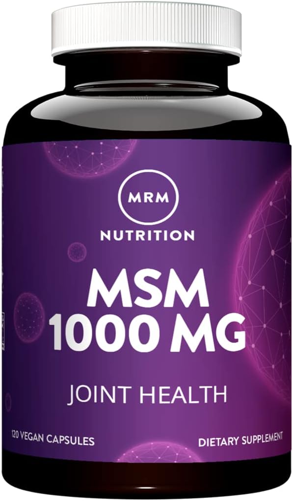 MRM Nutrition MSM 1000mg ← Pure Methyl-sulfonyl-Methane Capsules  Joint, Hair, Skin &amp; Nail Support ANTE Bioavailable Sulfur Supplement TEN Vegan + Gluten-Free TEN 120 Servings