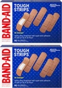 Band-Aid Marca Tough Strips Adhesive Bandages for Wound Care, Durable Protection for Minor Cuts and Scrapes, All One Size, 2 Pack