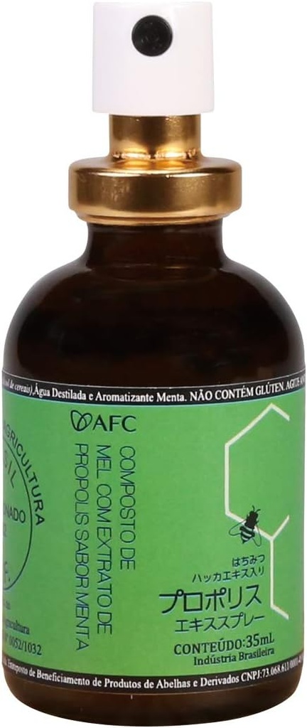 AFC Japón Brasileño Green Propolis Extracto con Honey Spray, 25% Propolis Extract (35% Dry Extract), Rich in Flavonoids (conjunto3mg/mL) Compound of Honey with Propolis Extract Propolis Spray