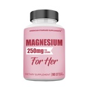 Magnesium Glycinate for Women 250mg Por One Capsule, Magnesium Glycinate Chelated for Her, 90 Capsules, 90 Days Supply