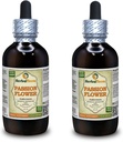 Flor de Pasión (Passiflora Incarnata) Tintura, Extracto líquido de hierba seca orgánica (Marca: HerbalTerra, Proudly Made in USA) 2x4 fl.oz (2x120 ml)