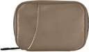 Pill Box 7 Day Pill Case Travel Pill Organizer Bag with Zipper Portable Weekly Case Compact Size for Vitamin Supplement Holder, Solid Color Brown