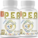 1500 MG Palmitoylethanolamida con Luteolin 98% " Turmeric, Absorción alta, Suplemento de Pea micronizada para la gestión de la incomodidad- USA Made - 120 Tablets