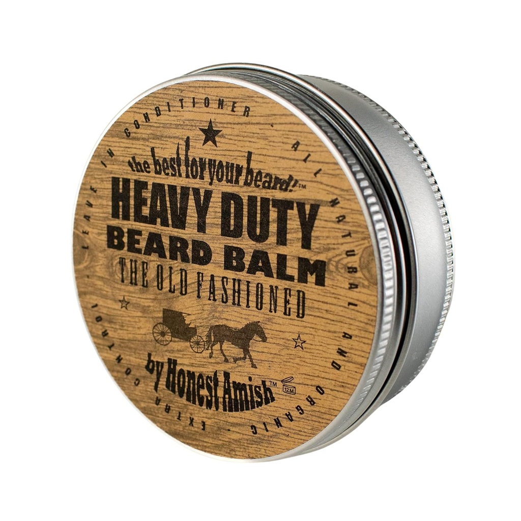Honest Amish Heavy Duty Beard Balm -Nuevo grande 4 onzas Twist Tin