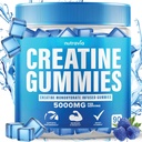 Gummies Creatina Infundida con Monohidratos de 5g Creatina para Hombres y Mujeres, Fuerza, Resistencia, Cretina Inmediata Muscle, Cretina Equilibrada con HCL Creatina Monohidratada en Polvo (90 Gummies)