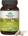 Organic India Amla Capsules Organic - Indian Gooseberry Herbal Vitamin Supplement, Amla Supplement, Immune Support, Vegan, Gluten-Free, Ayurvedic, Antioxidante, Non-GMO - 90 cápsulas