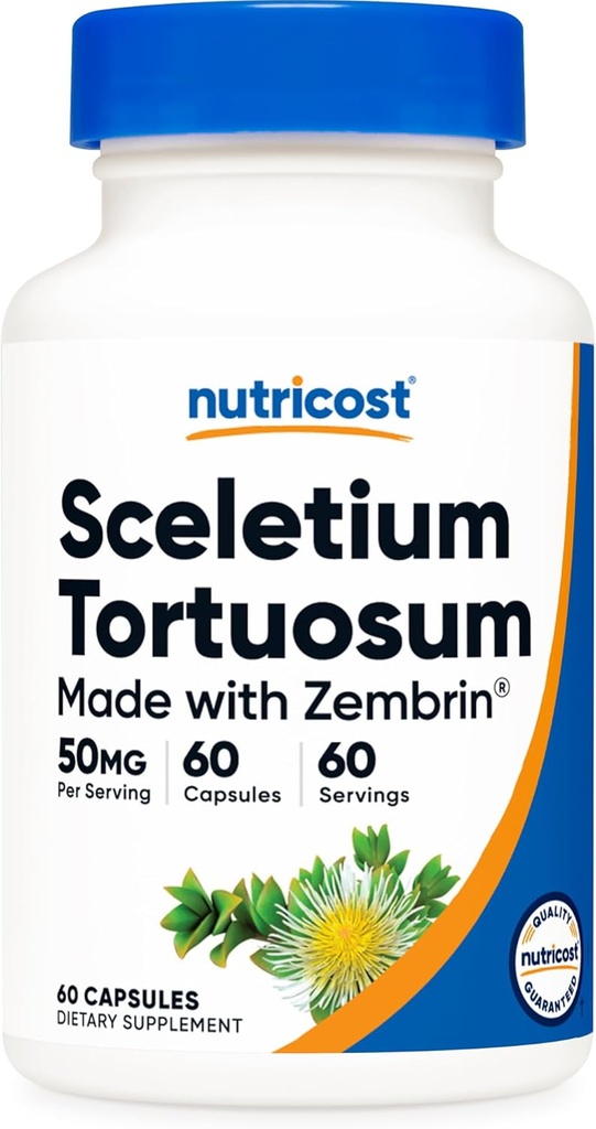 Nutricost Zembrin (Sceletium Tortuosum) 60 cápsulas (50 mg cada uno) - cápsulas vegetarianas, no transgénicos, sin gluten