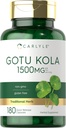 Carlyle Gotu Kola Capsules 1500mg  180 Count ← Non-GMO, Gluten Free ← Tradicional Herb Extract