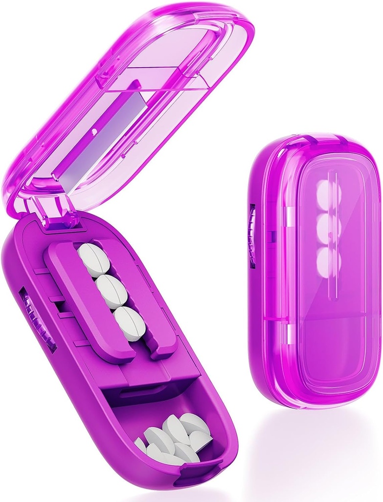 Pill Cutter para Múltiples Píldoras, Divisor de Píldora Ajustable, Divisor de Píldora para Píldoras Pequeñas y Pequeñas, Cortadores de Píldoras para Píldoras Pequeñas o Grandes