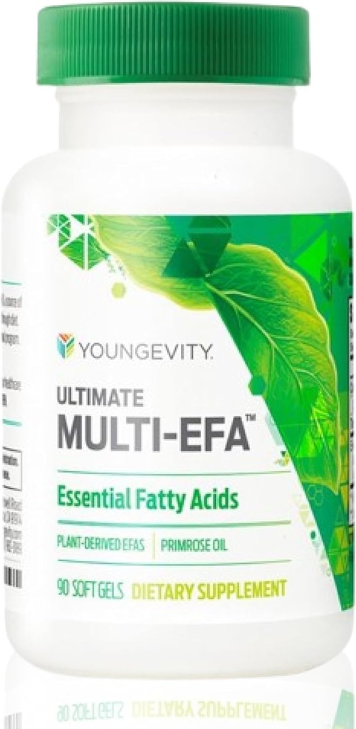 Youngevity Ultimate Multi-EFATM - Suplemento EFA basado en plantas - No Fish - Small Softgel para adultos y niños, principio de la noche - 90 Softgels (Pack of 1)