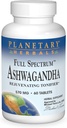 Herbals planetarios Ashwagandha, Espectro completo 570 mg Tonificador Rejuvenecedor - 60 Tabletas