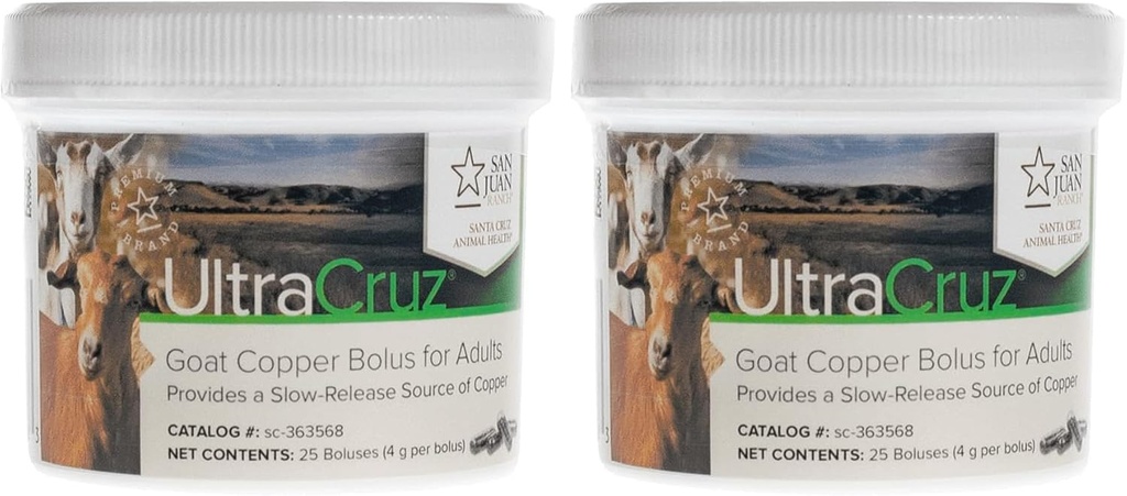 UltraCruz - sc-363568 Goat Copper Bolus Suplemento para adultos, 25 Conde x 4 Gramos (Pack of 2)