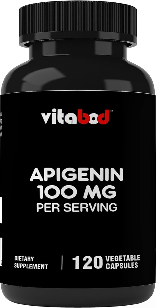 Apigenin 100mg por Serving - 120 cápsulas vegetales - Extracto de la flor de la manzanilla - Formación de no Hábito - Bioflavonoides activos " Antioxidantes