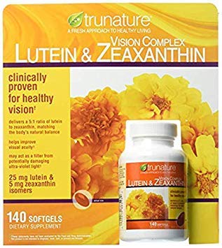 Trunature Lutein y Zeaxanthin Softgels, 140 Conde (2 Packs)