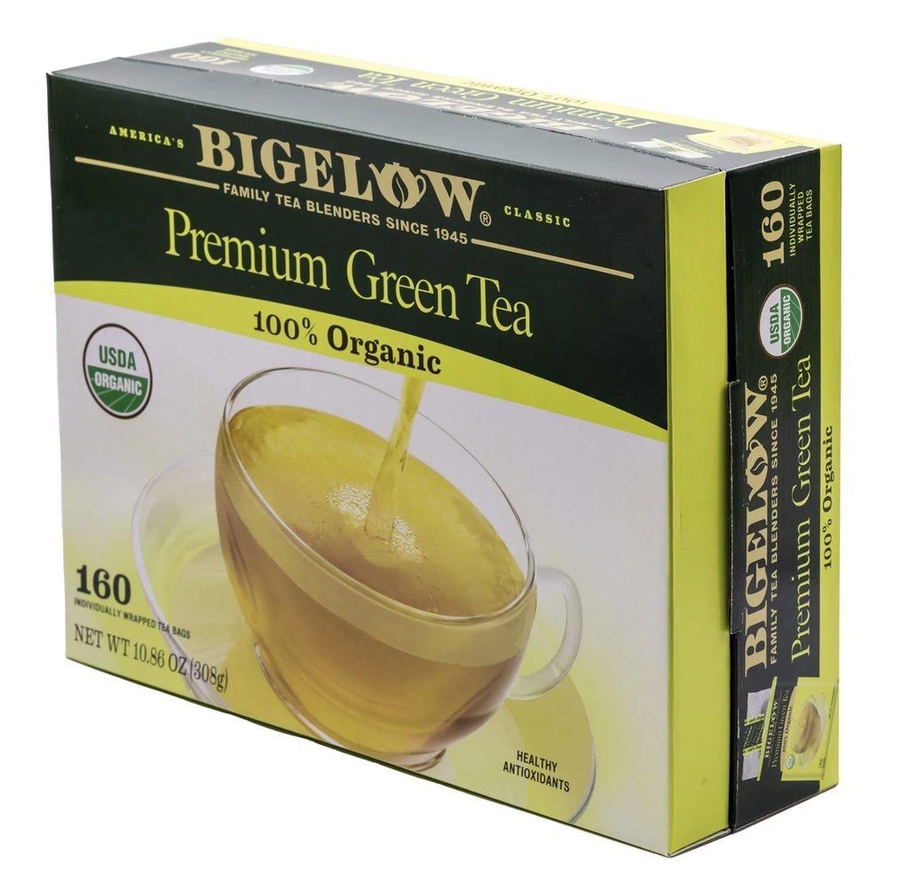 Bigelow Té verde orgánico, 160-Count (51100.85)