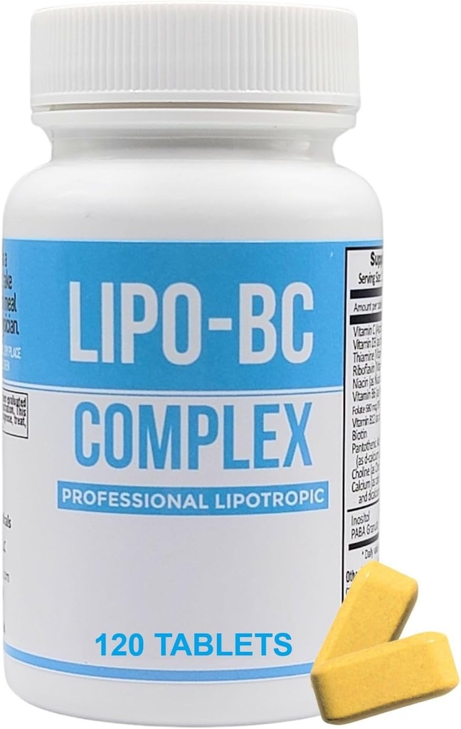 Complejo Lipo-BC, LIPO BC Tablets Lipotropic Tablets for Energy and Wellness Silencio Natural Clean Energy with Dietary Nutrients Fabricured by Legere Pharmaceuticals (120 Tablets)