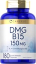 Carlyle DMG Suplemento 150 mg Silencio 180 cápsulas Silencio N-Dimetilglycine HCl Silencio No GMO &amp; Gluten Gratis