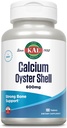 KAL Calcium Oyster Shell Tablets, 600 mg, 100 Cuenta