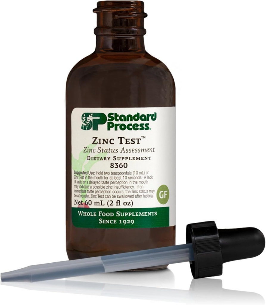 Prueba de zinc de proceso estándar - Evaluación de estado no invasivo - Excelente fuente de zinc - 2 fl oz