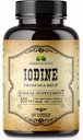 Tablas de yodo HERBALICIOUS – Iodine natural de Sea Kelp – Suplemento de apoyo a tiroides para la energía, la digestión, Cerebro &amp; Bone Health – No Gluten-Free – 100 cápsulas