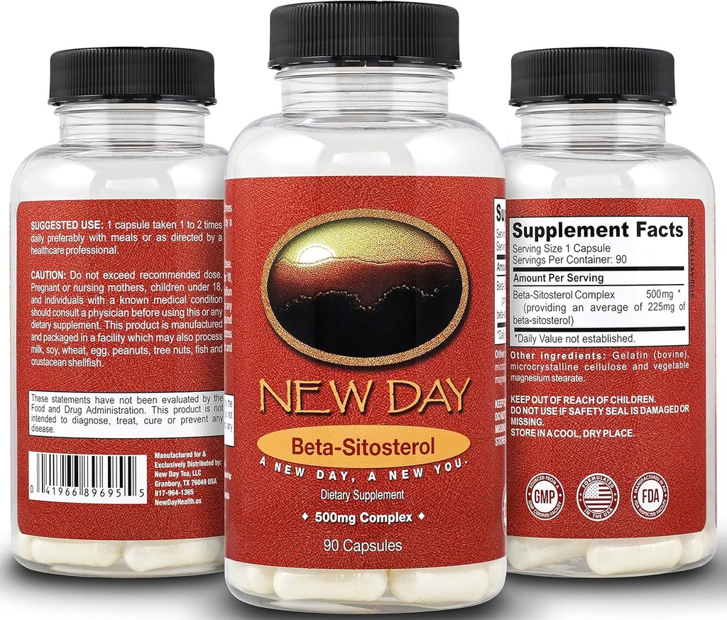 Salud de Nuevo Día ← Pure Beta Sitosterol Suplemento Natural - 90 Tabletas, Complejo de 500 mg tención Naturalmente apoya la salud de la tradición urinaria