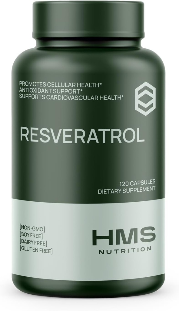Resveratrol 1400mg 120 Capsules Trans-Resveratrol de alta potencia con potentes antioxidantes Acai Grapeseed Green Tea Supports Cellular and Cardiovascular Health Anti-Aging