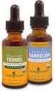 Herb Pharm Digestive Support " Detox Kit - Incluye extracto líquido de hinojo orgánico certificado, 1 onza " Alcohol-Free Dandelion Liquid Extract, 1 onza