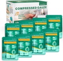 8 Packs Sterile Compressed Gauze con Z-Folded - Wound Gauze for Bleed Stop, 4.5" x 4.1 Yards, 6-Ply - para First Aid Kit,Medical Trauma Kit, IFAK Supplies Rellen