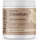 Grass-Fed Bovine Colostrum Supplement with Cocoa Powder, for Kids &amp; Adults, Immune System Support, Gut Health and Muscle Recovery, 60 Servings