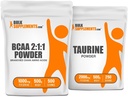 BulkSupplements BCAA 2:1 500g + Taurine 500g Bundle