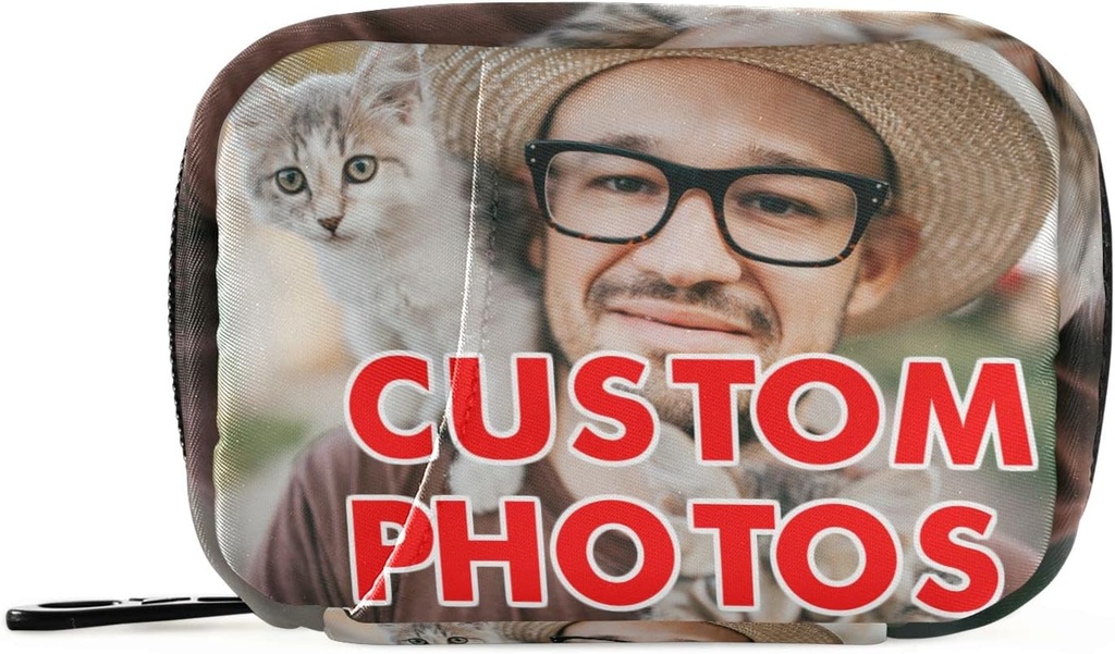 Bolsa de píldoras personalizada con foto caja de píldoras personalizada 7 días caja de píldoras de viaje bolsa de organizador con cremallera portable caja semanal tamaño compacto para el sujetador de suplemento de vitamina