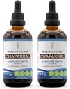 Secretos de la Tribu Chaparral Extracto líquido libre de alcohol, Chaparral (Larrea tridentata) Leaf seco y Flor Tintura Suplemento (2x4 FL OZ)