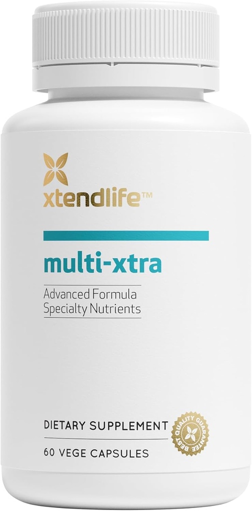 Xtendlife Multi-Xtra Multivitamina para Immune, Heart & Energy Support - 40+ Bioavailable Vitaminas, Minerales, Antioxidantes &amp; Herbs - para Hombres, Mujeres Niños - 30 Day Supply