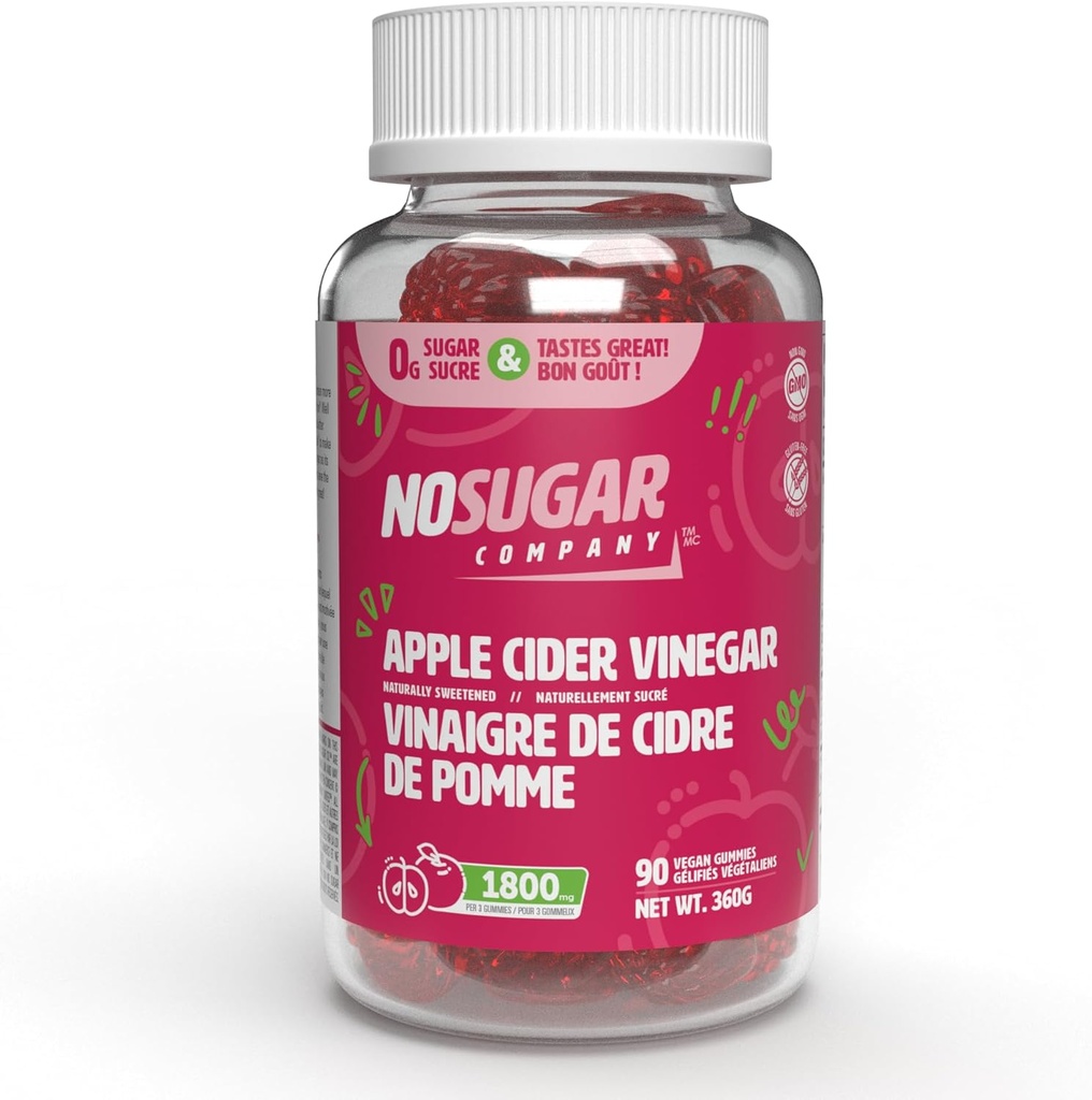Manivelas de vinagre de manzana con la madre, azúcar gomas gratis, ayuda a la digestión, Keto Friendly, Vegan, No GMO, y Gluten-Free, 600mg Natural ACV Gummies - 90 Days Supply