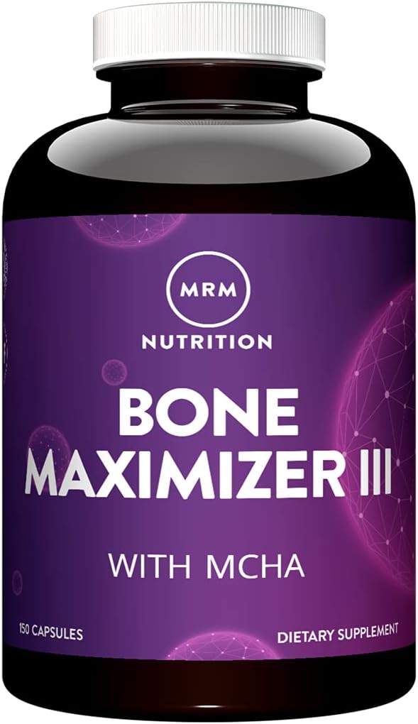 MRM Nutrición Bone Maximizer® III TENIDO CON MCHA + Vitamina D3 + Vitamina K2 TENIDO Bone Health TEN High Potency TEN Key Vitamins and Minerals for Bones ANTE 50 Servimientos