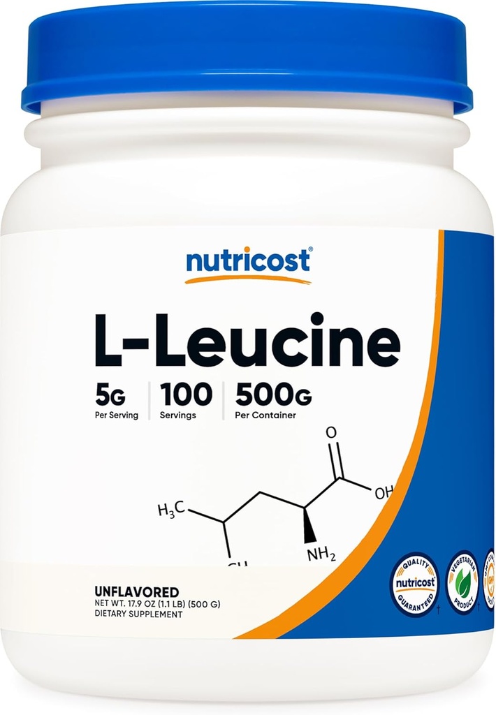 Nutricost Pure L-Leucine Powder 500 gramos