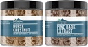 Elementos terrestres Caballo Chestnut &amp; Pine Bark Capsule Bundle, 200 Capsules Cada, Puro &amp; Undiluted, No Additives