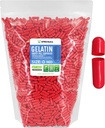 XPRS Nutra Size 0 Empty Capsules - 5000 Conde Empty Gelatin Capsules - Pill DIY Capsule Filling - Pure Bovine Pills Gel Caps for Do-It-youself Supplements (Red)