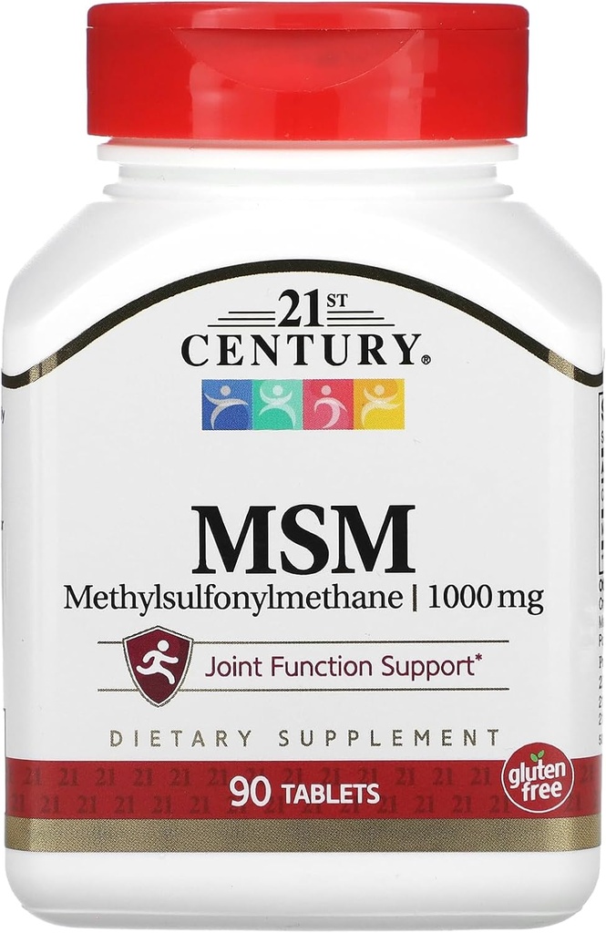 MSM del siglo XXI, 1.000 mg, 90 Tabletas
