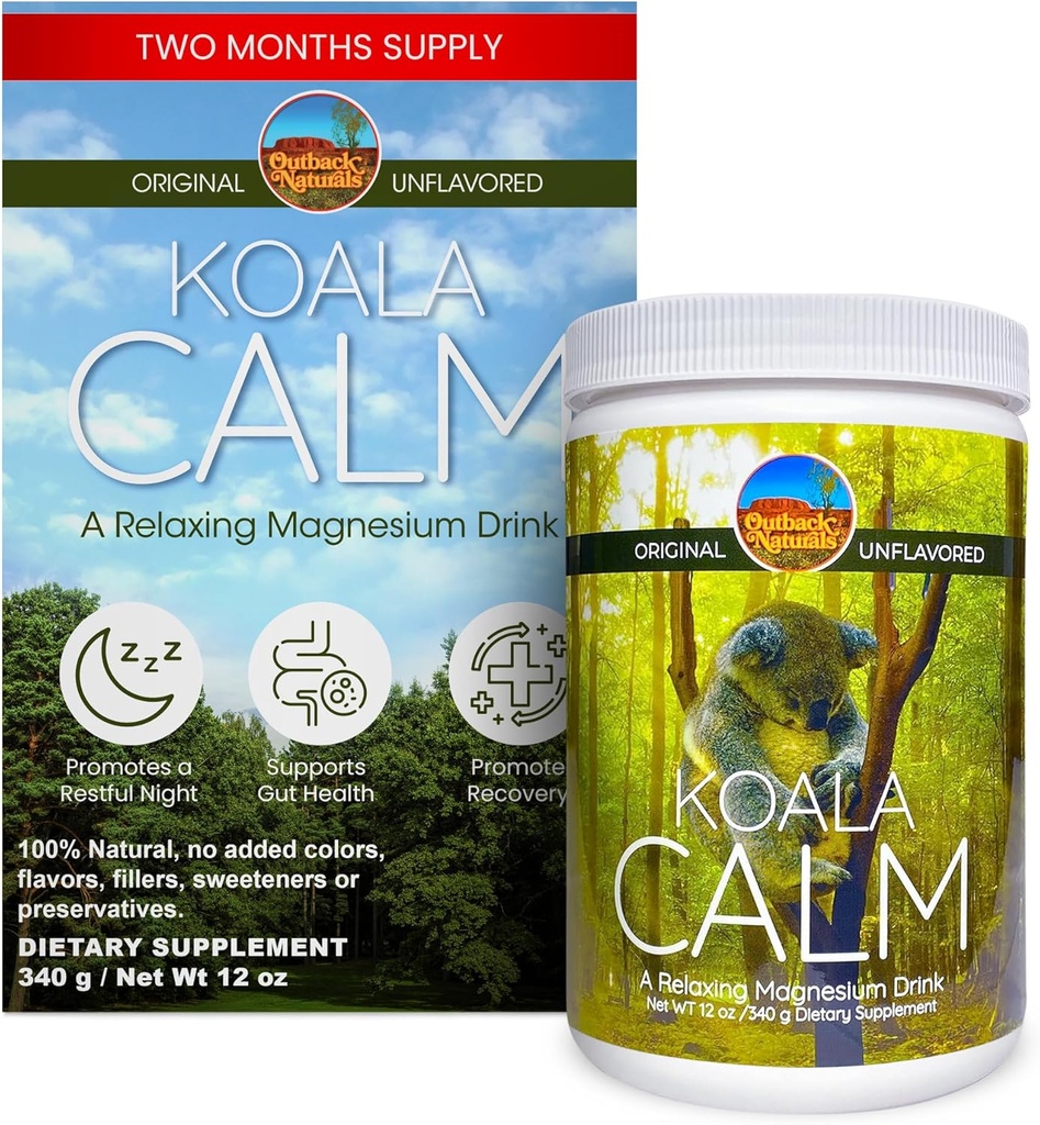 Polvo de Magnesio Calma - 400mg Mezcla de Bebida de Citrato de Magnesio Puro para la Relajación, Apoyo al sueño &amp; Socorro muscular, Desarrollado