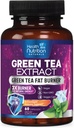 Láminas de Extracto de Té Verde - 98% Standardizado EGCG 1300mg 3X Fuerza para la Energía Natural - Apoyo Corazón &amp; Salud Antioxidante Herbal &amp; Apoyo Inmunitario Suplemento Polyphenols & Catechins - 60 cápsulas