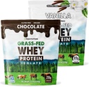 Opportuniteas Grass Fed Vanilla Choco Whey Protein Isolate Powder - 20g Protein Powder Sin Sweeteners artificiales, Vacas sin hormonas, No GMO - 5lb